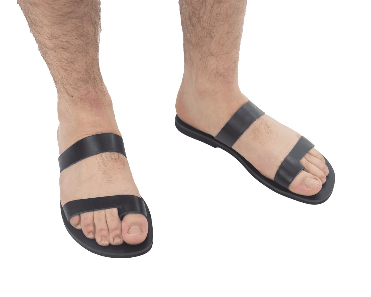 Kritsa, Leather Men's Sandals XX, Chania, Crete, Greece