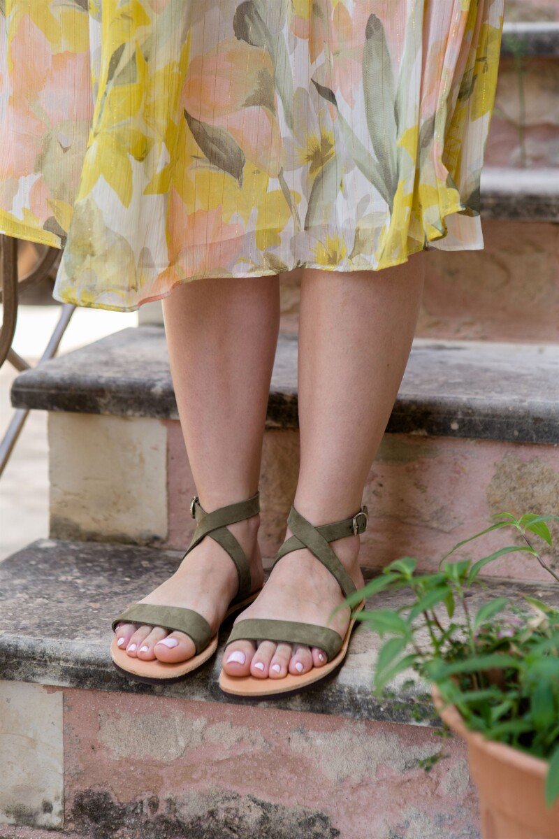 Kalidonia, Δερμάτινα Γυναικεία Σανδάλια ΞΞ, Χανιά