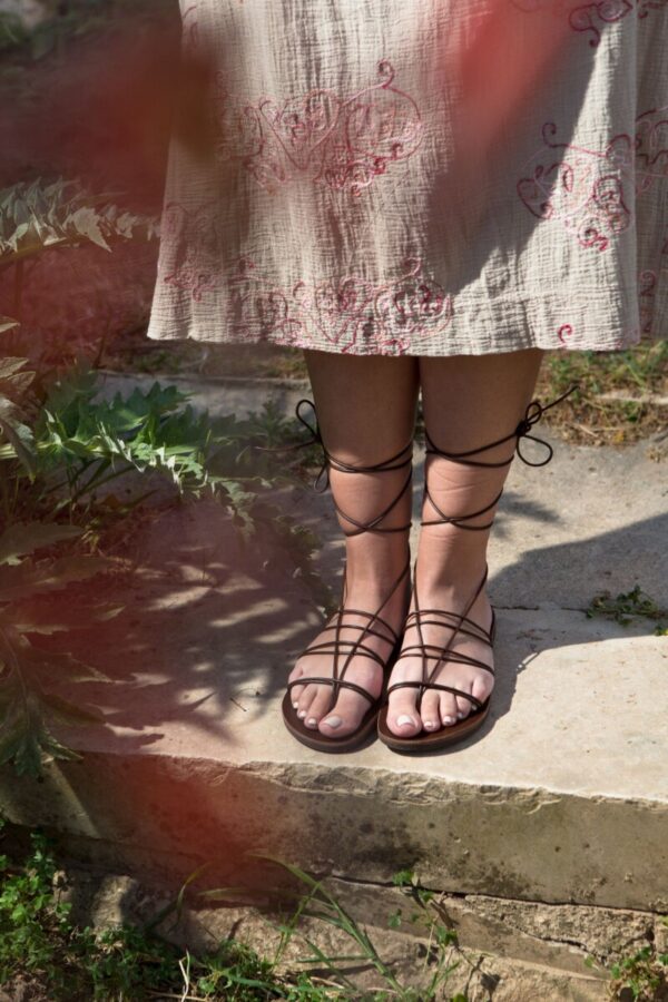 Lousakies, Leather Women's Sandals XXX, Chania, Crete, Greece