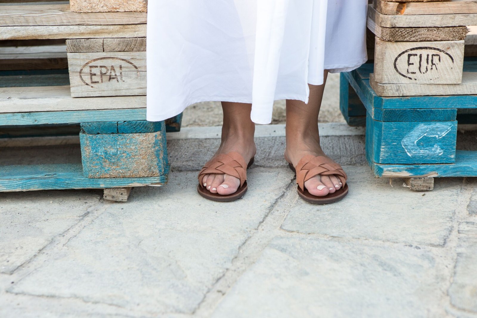 Lousakies, Leather Women's Sandals XXX, Chania, Crete, Greece