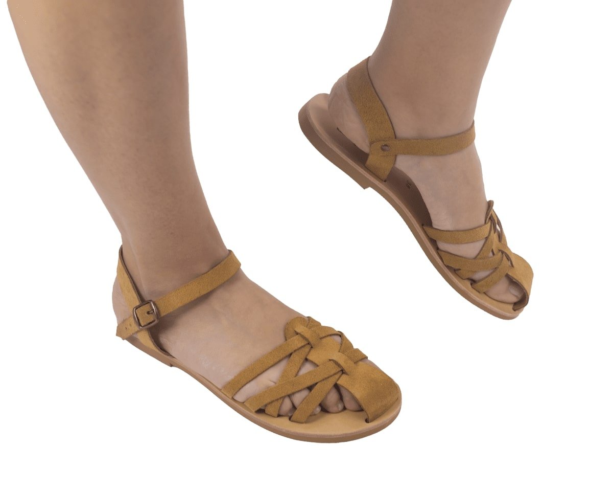 Margarites, Δερμάτινα Γυναικεία Σανδάλια ΞΞ, Χανιά