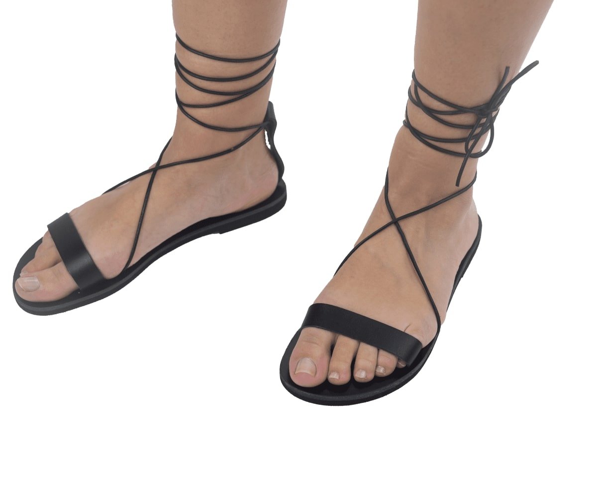 Lousakies, Δερμάτινα Γυναικεία Σανδάλια ΞΞ, Χανιά